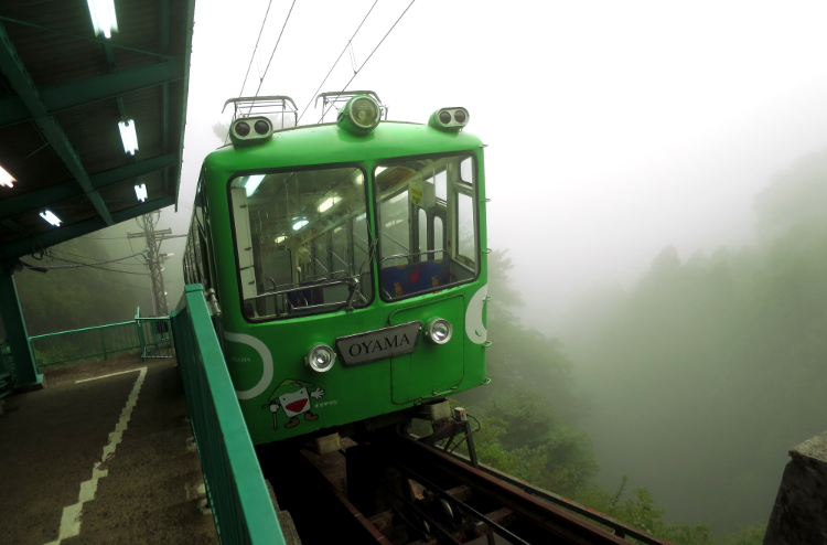 The Mt Ōyama funicular. Image by Matt Phillips / Lonely Planet