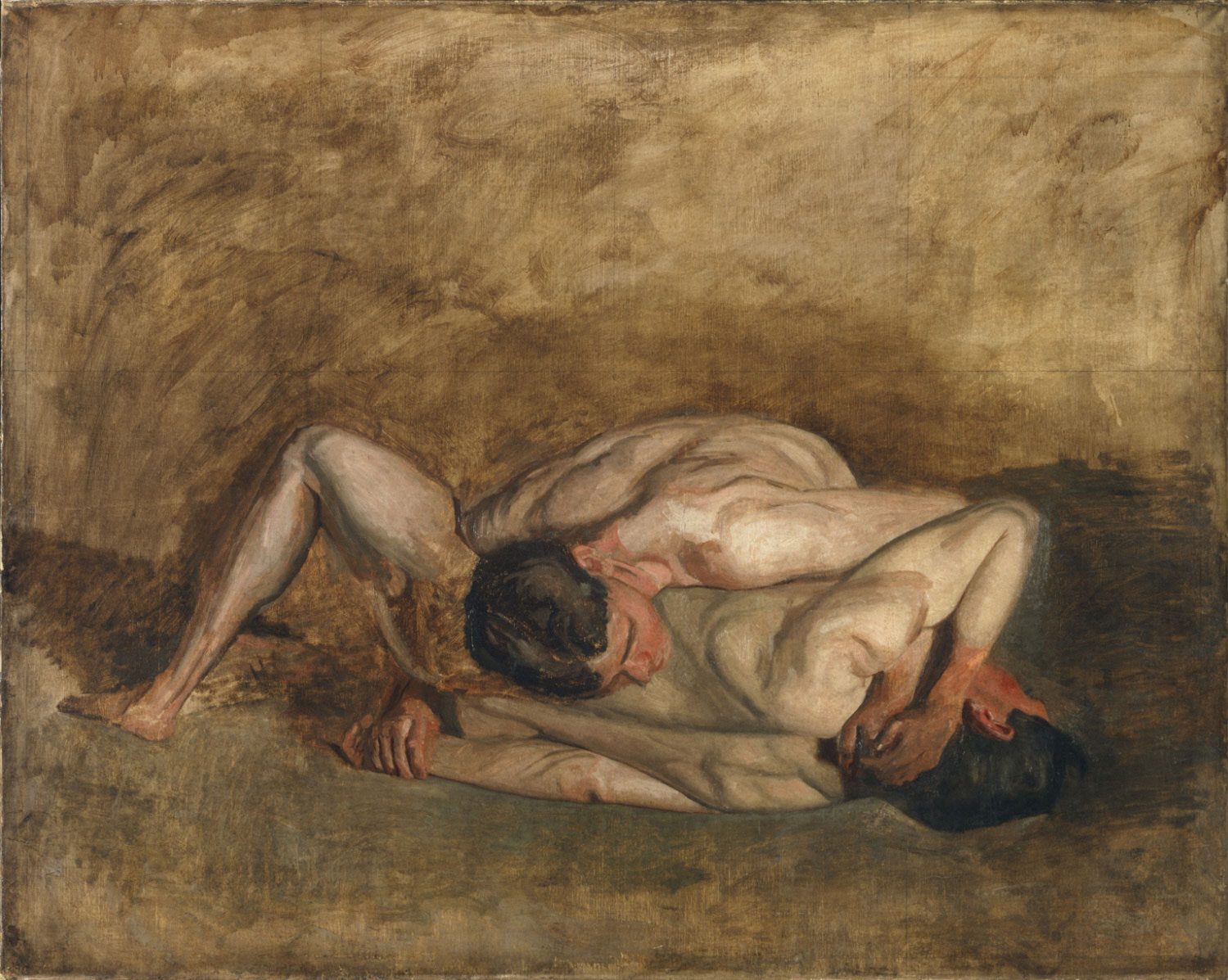 Wrestlers by Thomas Eakins. Image courtesy of the Philadelphia Museum of Art.