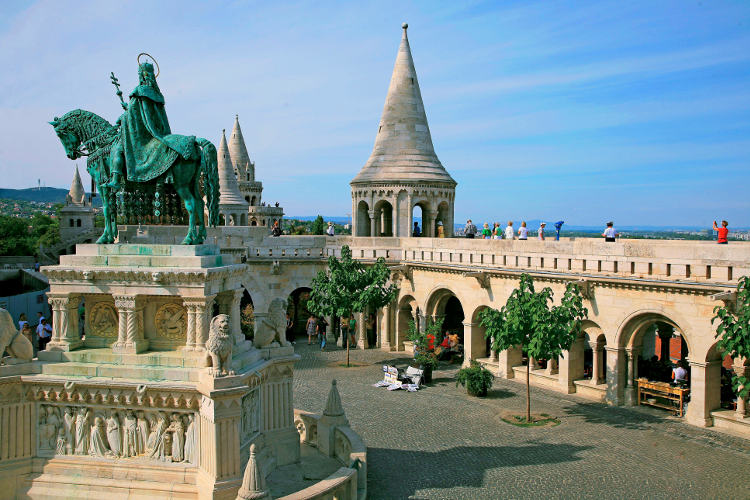 Fisherman’s Bastion on Castle Hill in Budapest. Image by Danita Delimont / Gallo Images / Getty Images