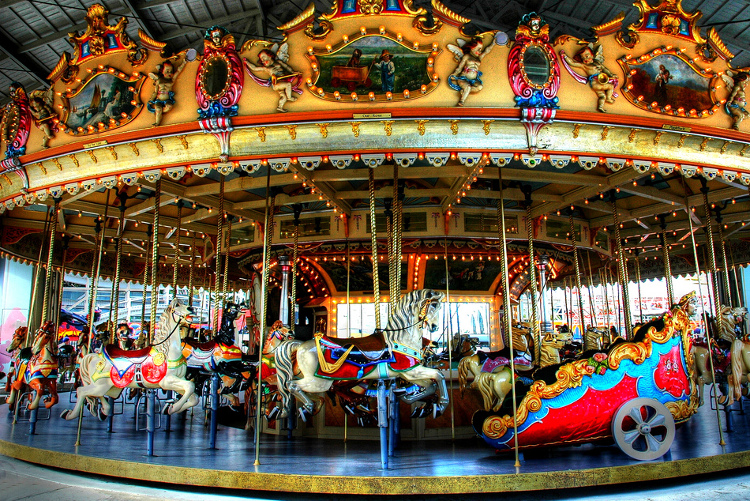 Historic carousel at Luna Park, St Kilda. Image by Alan Lam / CC BY ND 2.0 