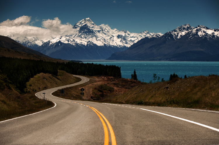 Road to Mt.Cook, New Zealand
