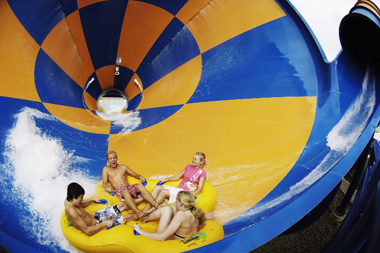 Enjoying the Tornado Ride at the Gold Coast’s Movie World. Image by Paul Broben / Getty Images