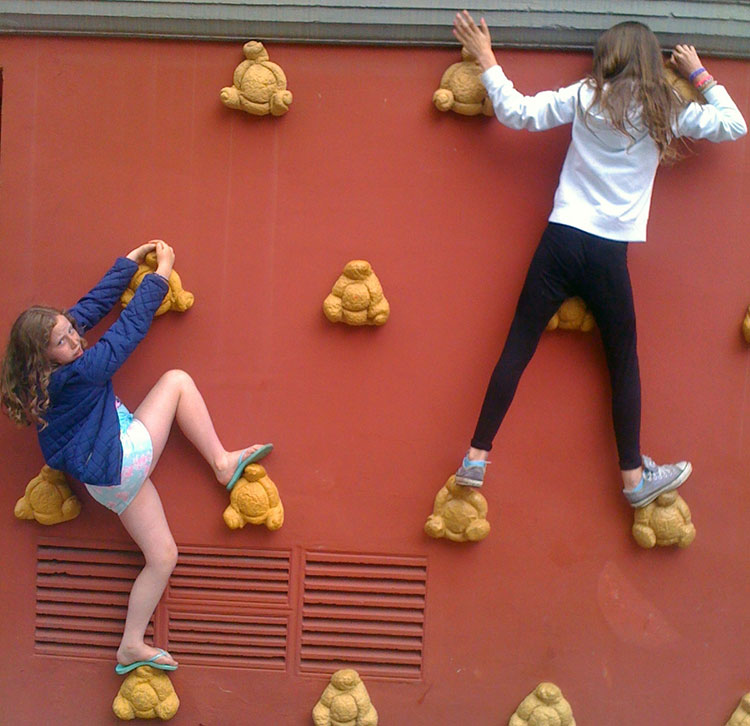 Scaling the walls at the Teatre-Museu Dalí in Figueres, Spain. Image by Oda O'Carroll / Lonely Planet