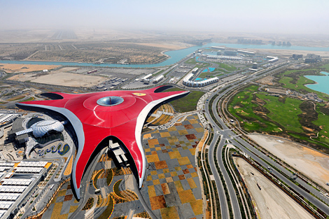 Ferrari World, Abu Dhabi. Image by Aziz Jahat. CC BY 2.0.