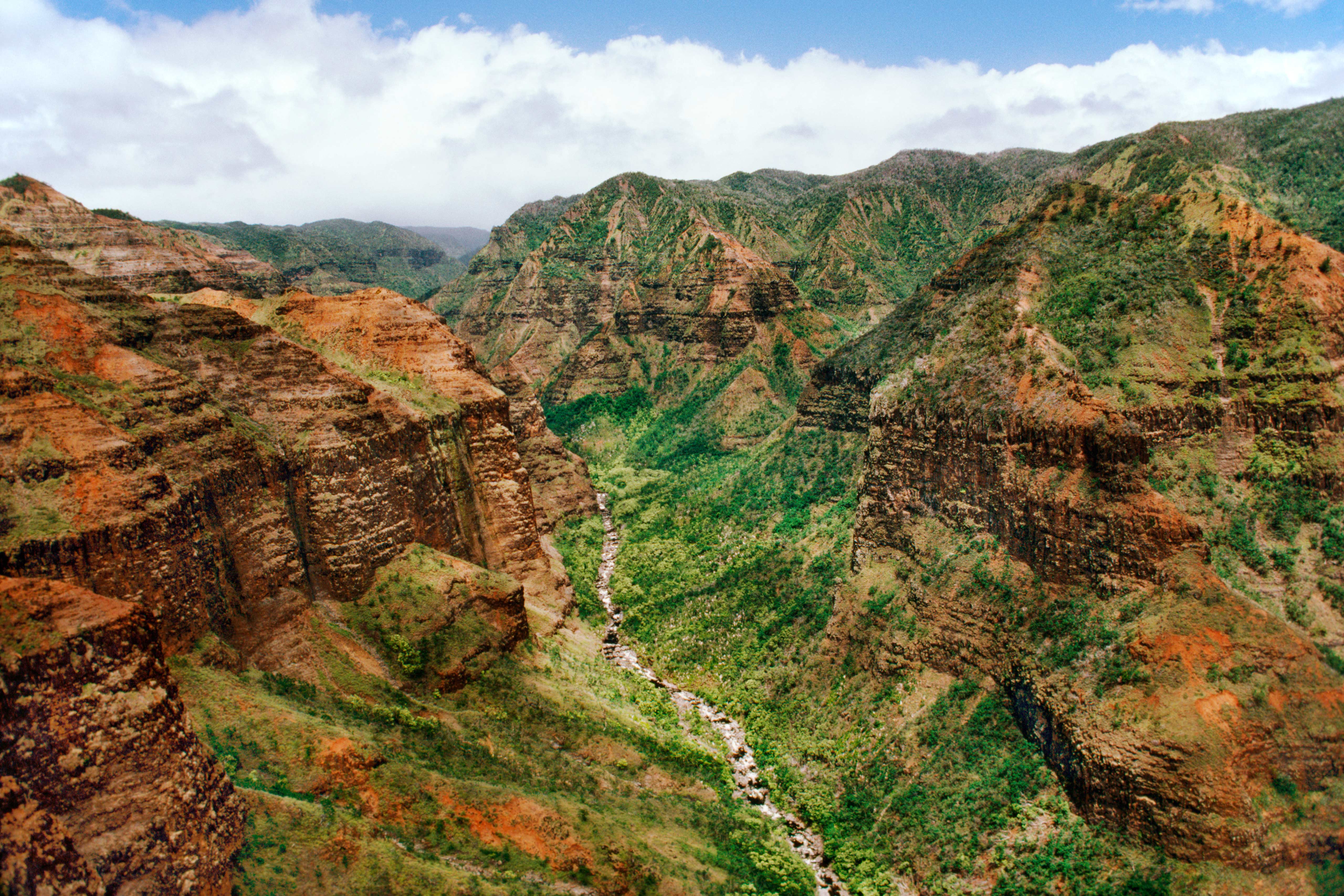 The ‘Grand Canyon of the Pacific’, Waimea Canyon offers some of the grandest views in Kauaʻi. Image by Frans Lanting / Mint Images / Getty