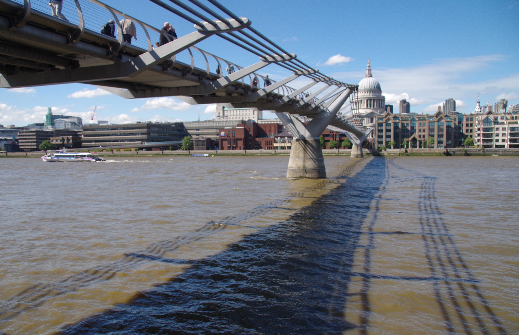 The Millenium Bridge, with St Paul's Cathedral in the background. Image by Donald Judge / CC BY 2.0
