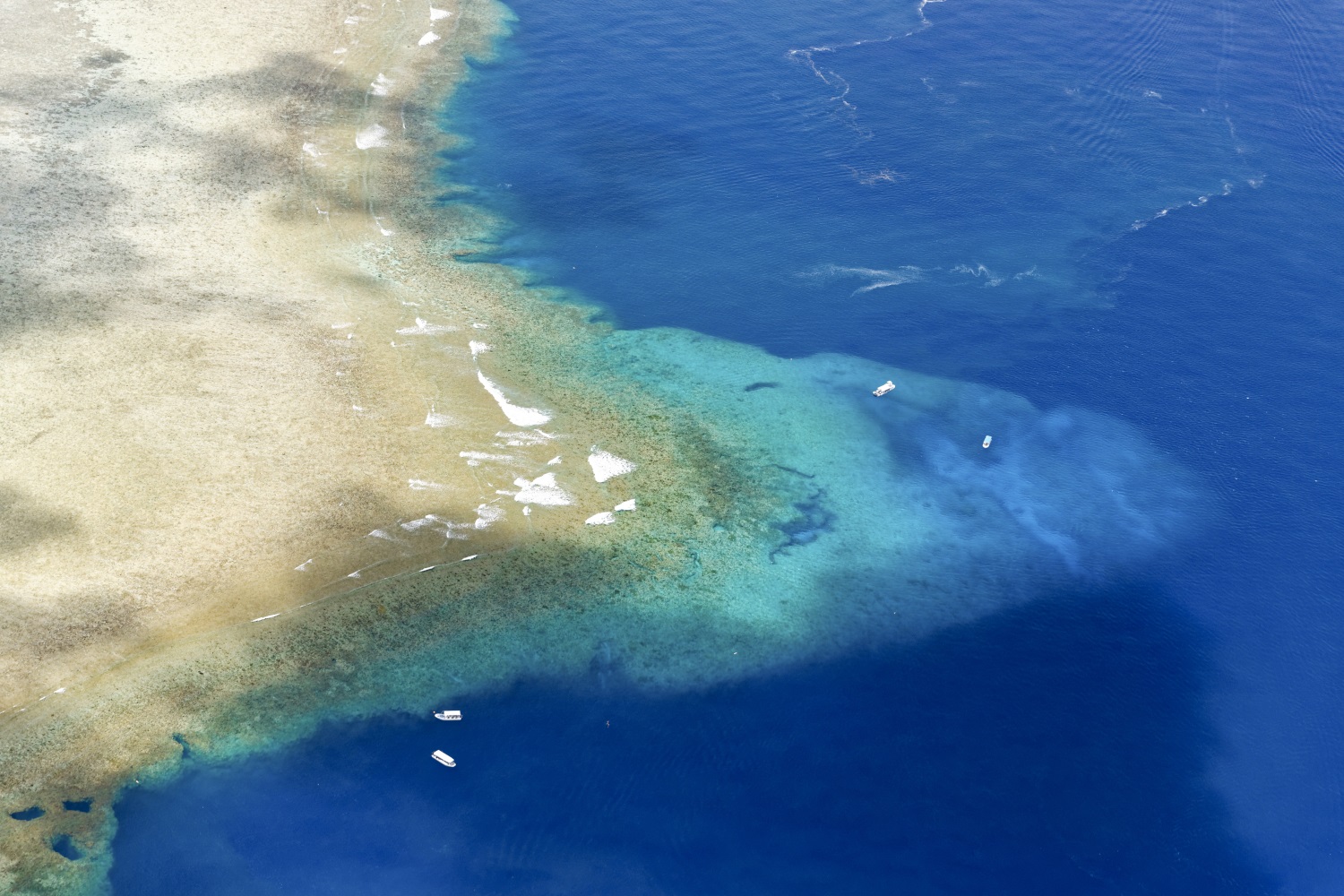 Aerial view of the Blue Corner, the Rock Islands, Palau