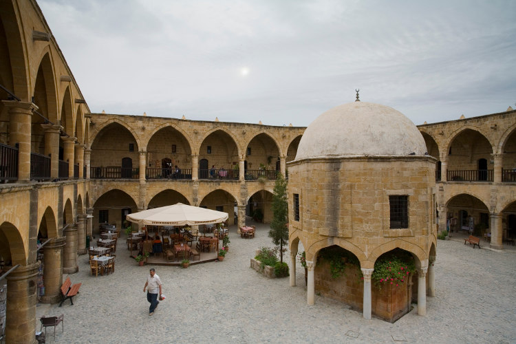 Büyük Han, the Ottoman caravanserai in North Nicosia (Lefkoşa). Image by Juergen Richter / LOOK-foto / Getty Images