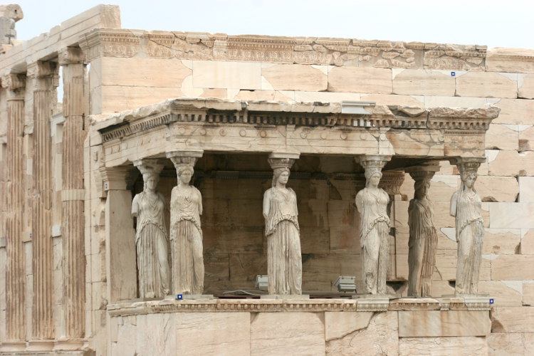 The Porch of the Caryatids on the Acropolis’ Erechtheion. Image by Alexis Averbuck / Lonely Planet