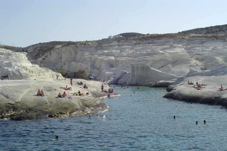 The volcanic beaches of Milos in the Cyclades. Image by kdask / CC BY 2.0