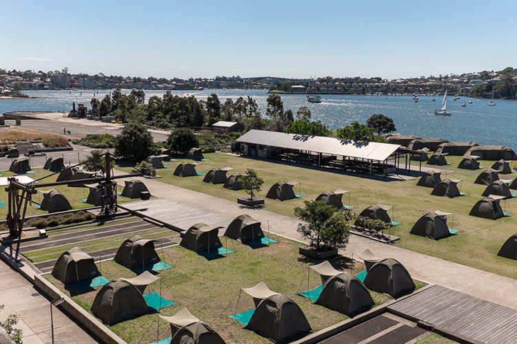 Campsite on Cockatoo Island. Image by Glen Pearson / Lonely Planet.