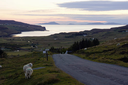 Sunset over Loch Pooltiel from Glendale. Image by James Kay / Lonely Planet