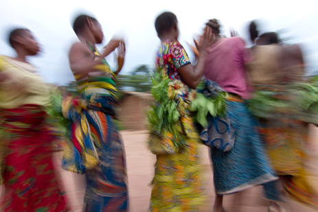 Music and dance is integral to BaAka life and village dances area  common occurance. This particular dance also included a few Bantu villagers. Image by Stuart Butler / Lonely Planet.