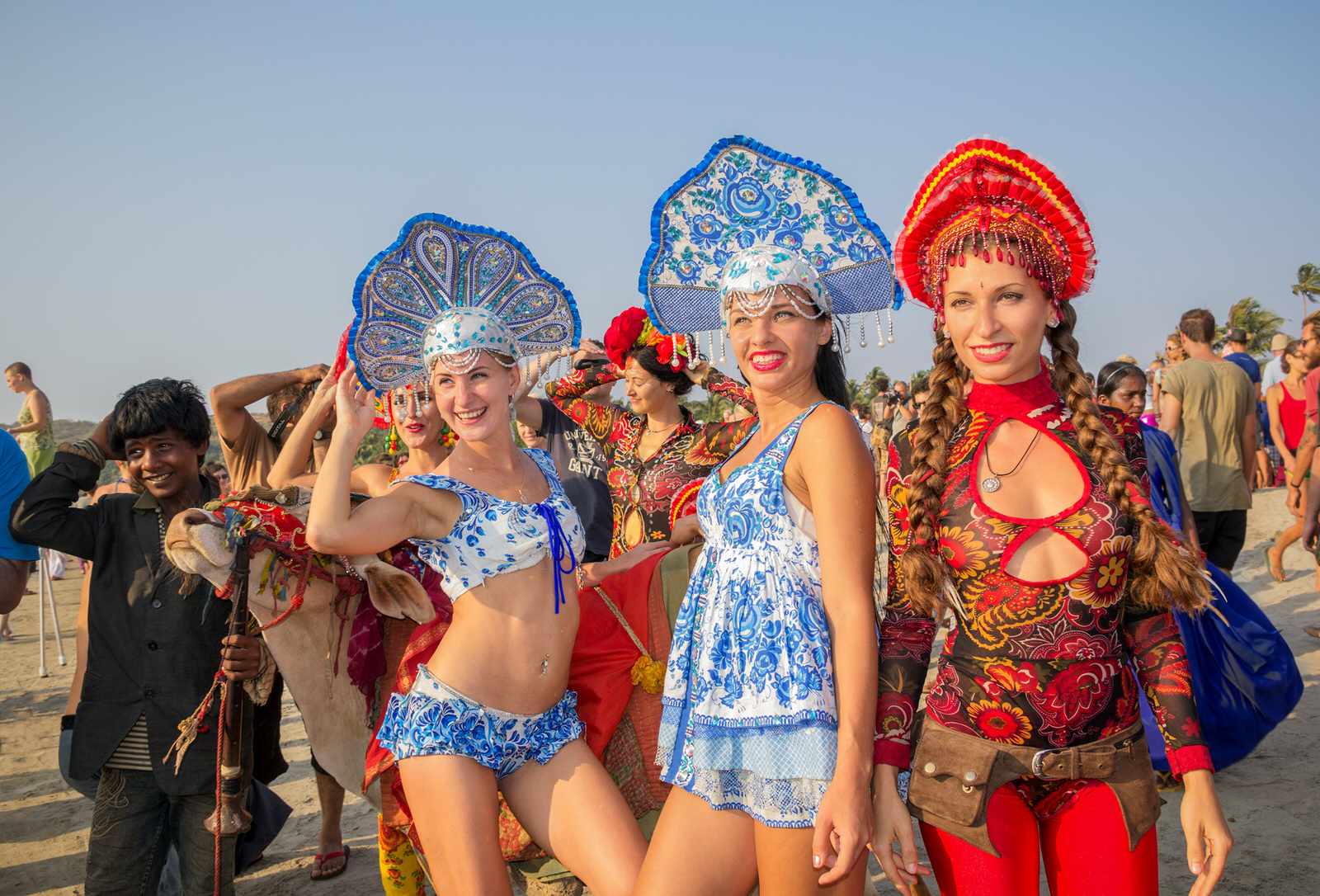 Revellers at Goa's carnival