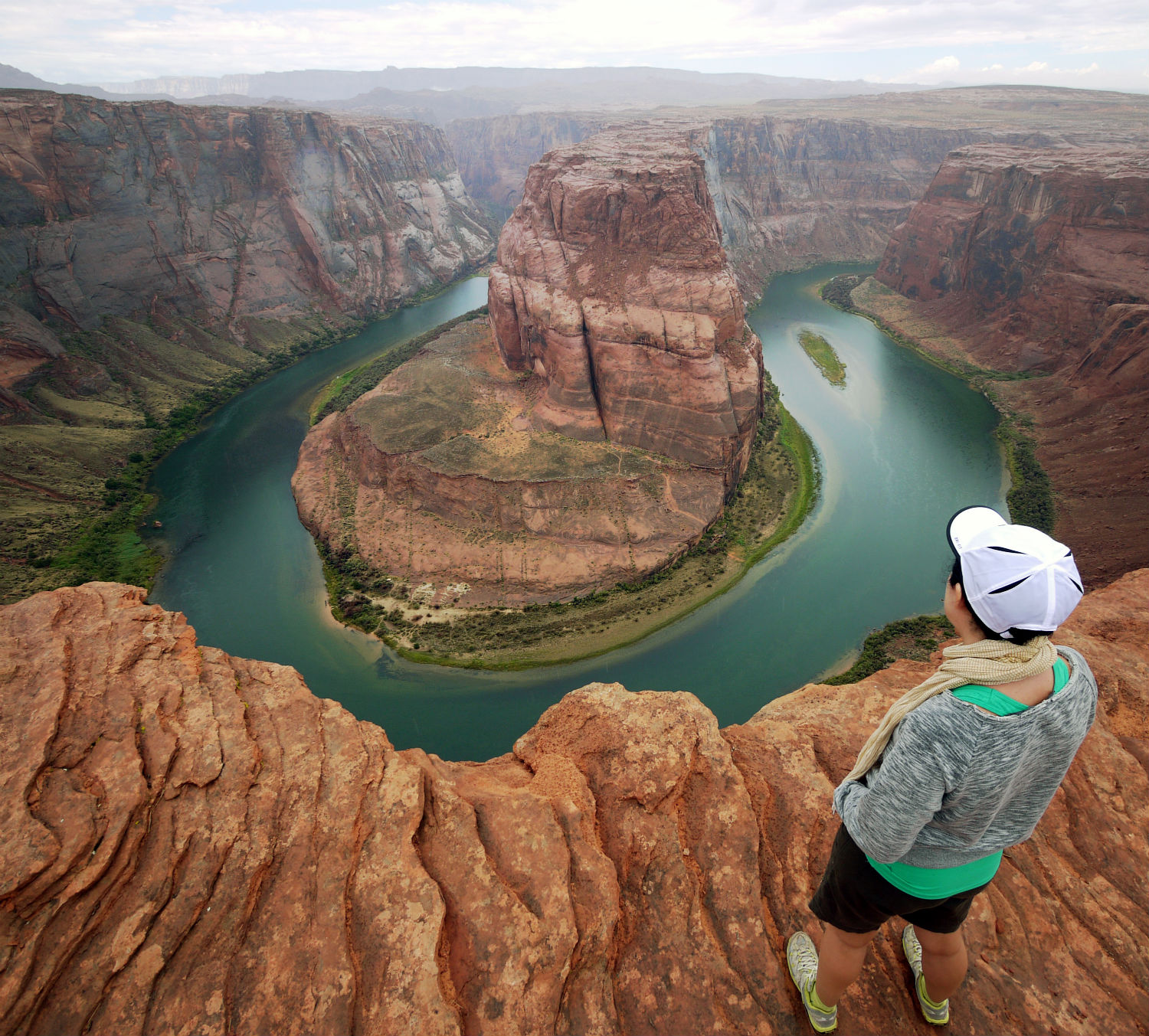 The Colorado River flows far through the famous Horseshoe Bend in Page, Arizona.  Mikel Ortega / Moment / Getty Images