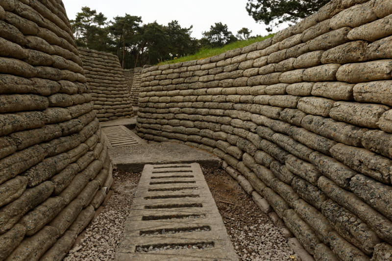 Restored trenches in Vimy Memorial Park, France. Image by Jean-Bernard Carillet / Lonely Planet
