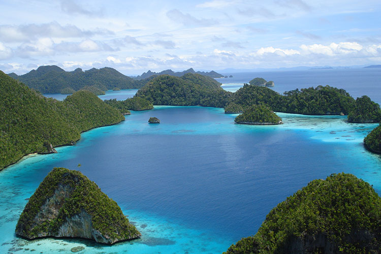 The pellucid waters of Raja Ampat, West Papua, Indonesia. Image courtesy of Tourism Indonesia.