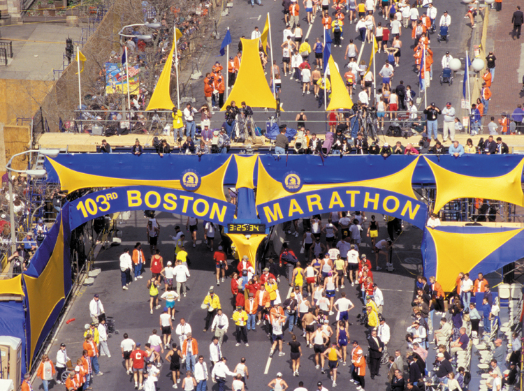 The world famous Boston Marathon. Image courtesy of Greater Boston Convention & Visitors Bureau.