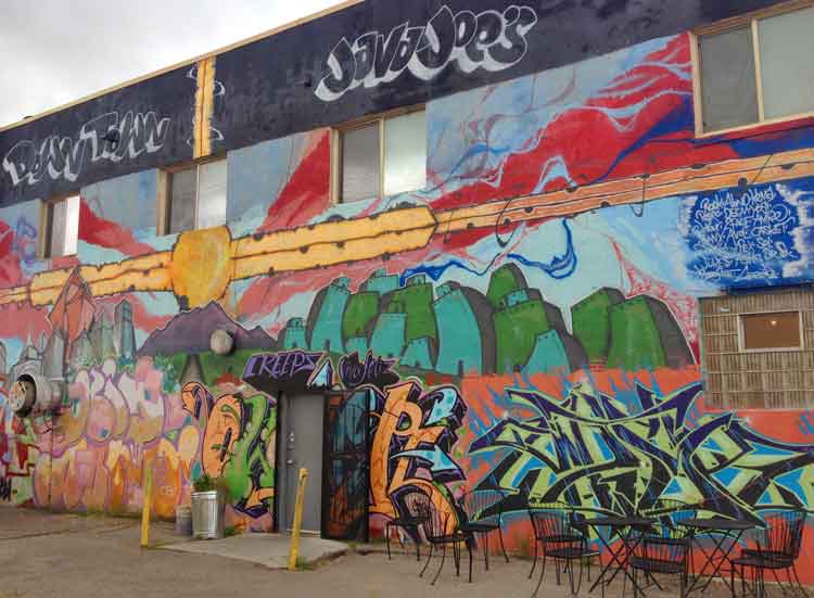 Tuco's Headquarters. Actually a cafe called Java Joe's. 906 Park Ave SW, Albuquerque, NM 87102. Image by Megan Eaves / Lonely Planet.