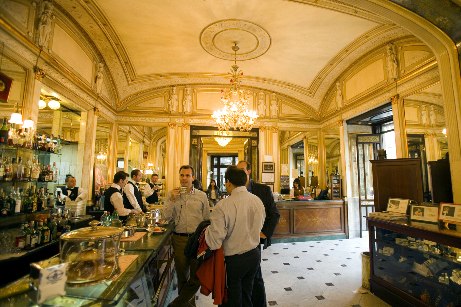 Morning coffee in classy surrounds at Gran Caffè Gambrinus