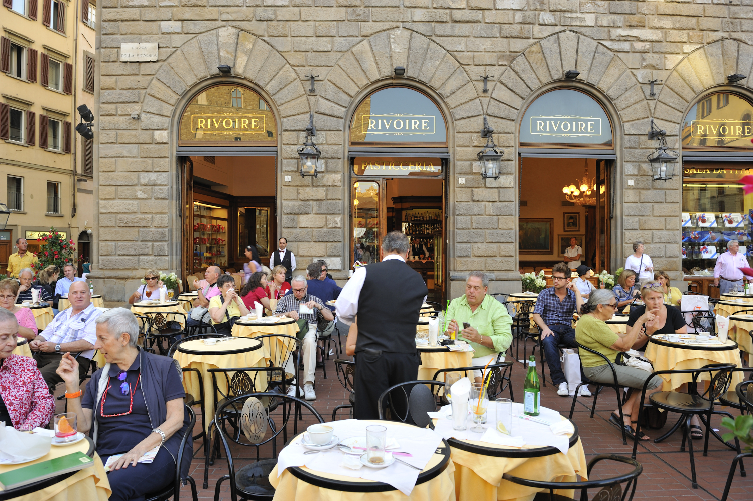 Caffè Rivoire on Piazza della Signoria is the perfect place for people watching