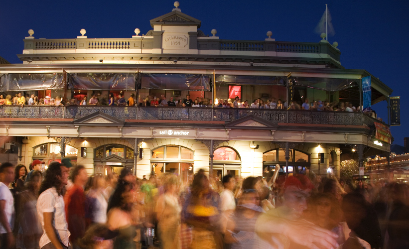 Summer street party at the Sail & Anchor Hotel in Fremantle. Image by Orien Harvey / Getty Images
