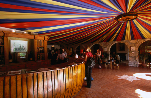 The colourful tasting room at Taylor's, which has been making port since the 17th century. Image by Anders Blomqvist / Lonely Planet Images / Getty