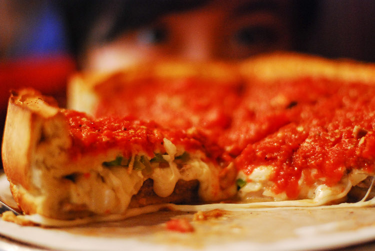 The best end to tomato, dough and cheese: Chicago deep dish pizza. Image by Eric Chan / CC BY 2.0