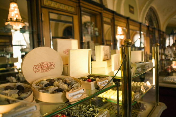 The famous Cafe Gerbeaud in Budapest. Image by Walter Bibikow / Getty Images