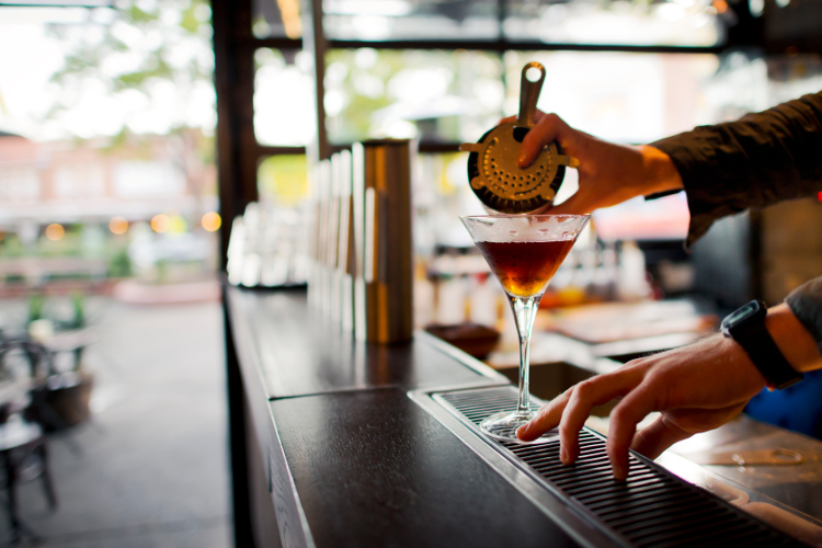 bartender mixing cocktails