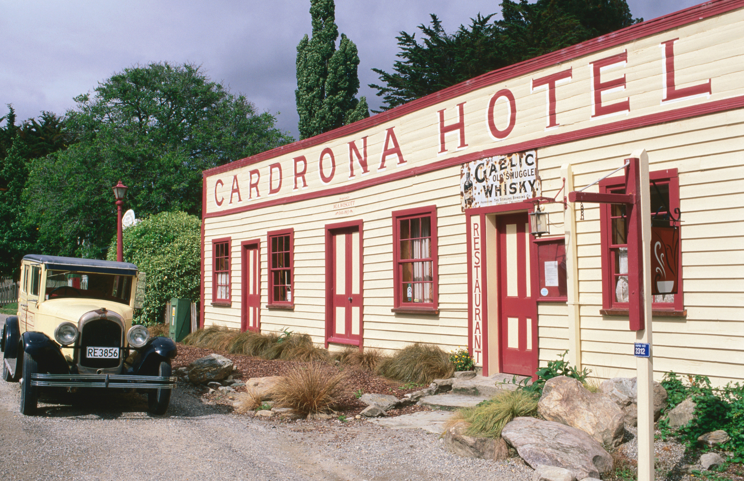 Suck in the fresh mountain air at the Cardrona Hotel's beer garden. Image by Glenn Van Der Knijff / Lonely Planet Images / Getty