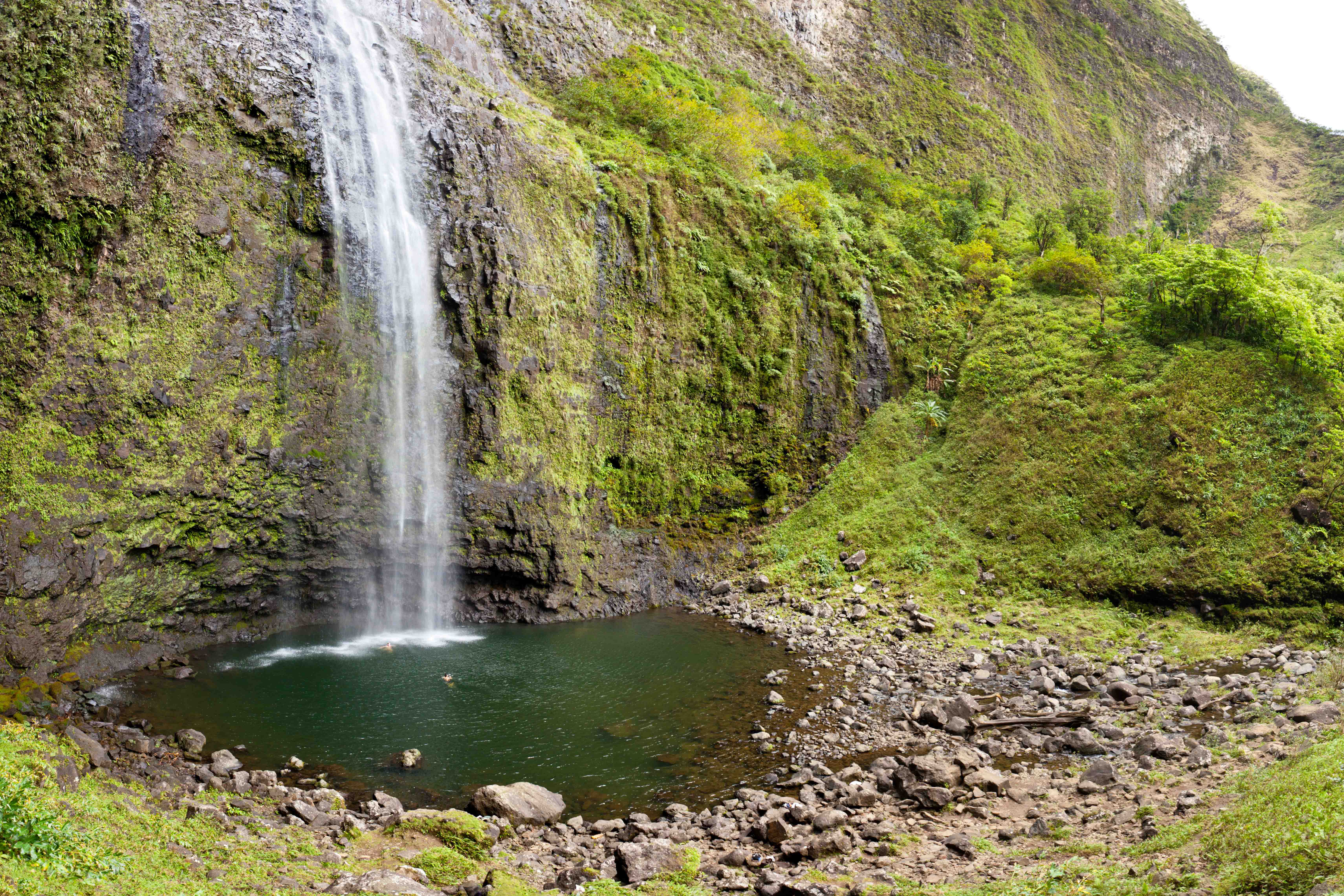 Remote Hanikapiʻai Falls hidden on the Island of Kaua‘i. Image by Michael Utech / Getty