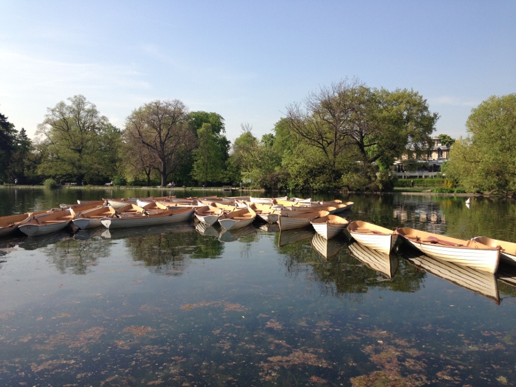 rowing boats in bois de boulogne