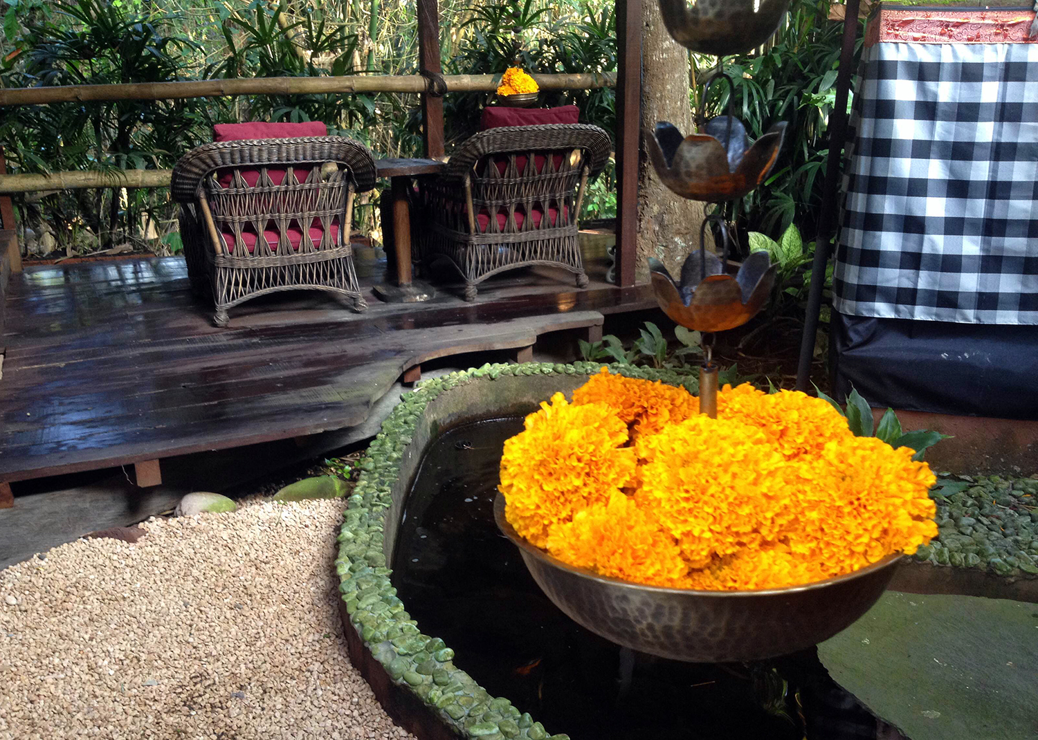 Getting centred in the soothing setting of Kush spa in Ubud, Bali. Image by Samantha Chalker / Lonely Planet