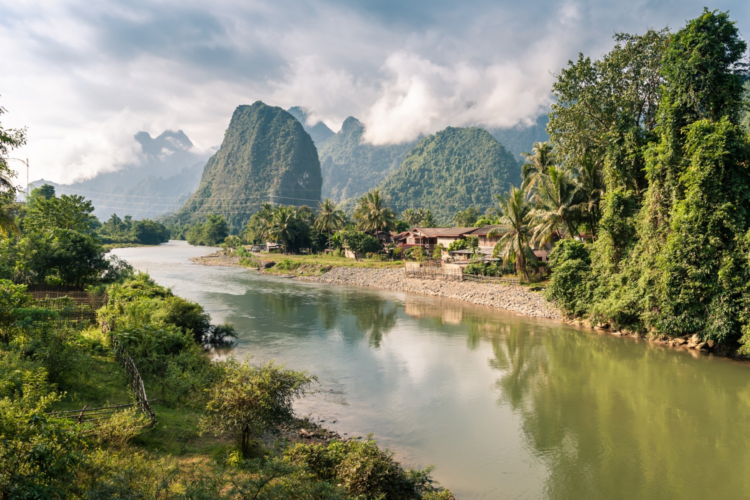 Karst mountains along the Nam Song