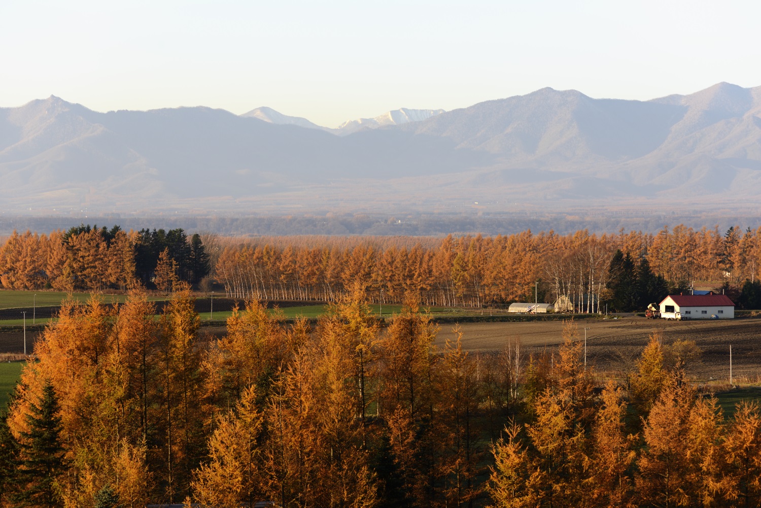 View from a highway rest stop in Memuro, central Hokkaidō