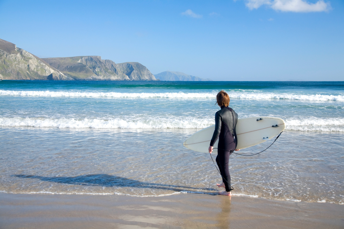 Keel Bay offers dramatic cliffs and great waves. Image by Gareth Mccormack / Getty