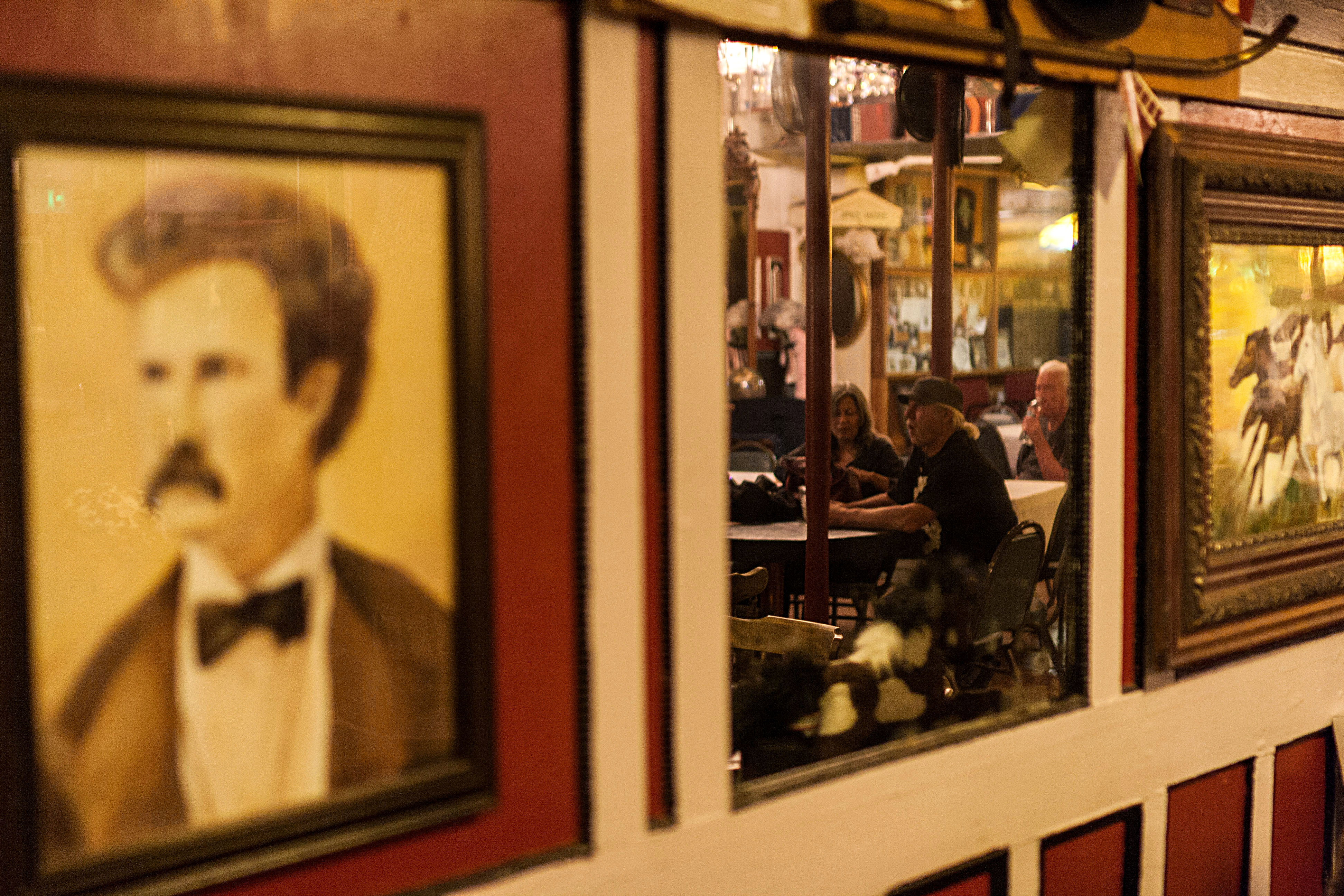 Virginia City's saloons are the best place to enjoy something Wild West atmosphere, just as Mark Twain (pictured left) did as a reporter for the local newspaper. Image by Alexander Howard / Lonely Planet