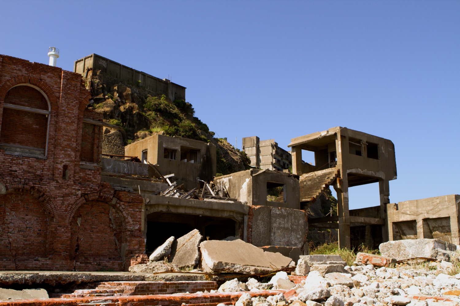 Mine shaft entrance, Hashima.