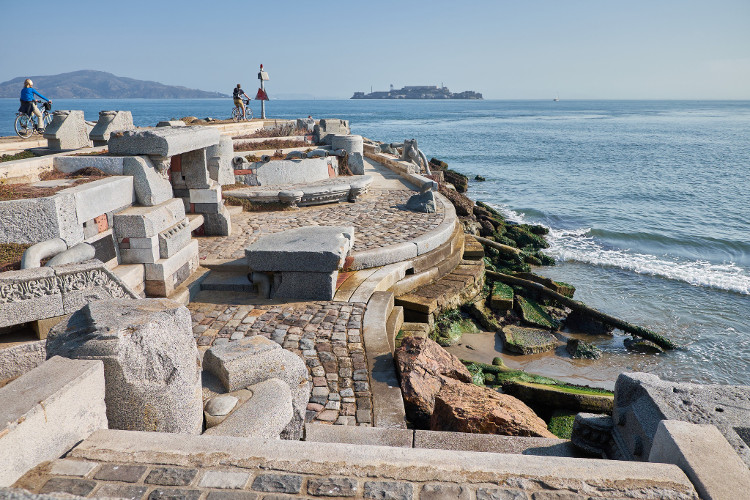 The Wave Organ with Alcatraz in the distance. Image by Kārlis Dambrāns / CC BY 2.0