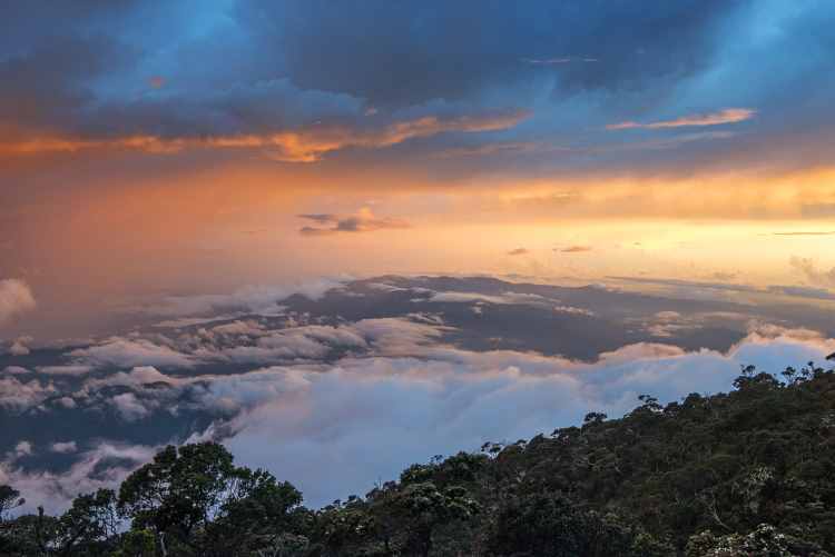 View over the lowlands of northern Borneo, seen from the slopes of Mt Kinabalu. Image by Oliver Berry / Lonely Planet.