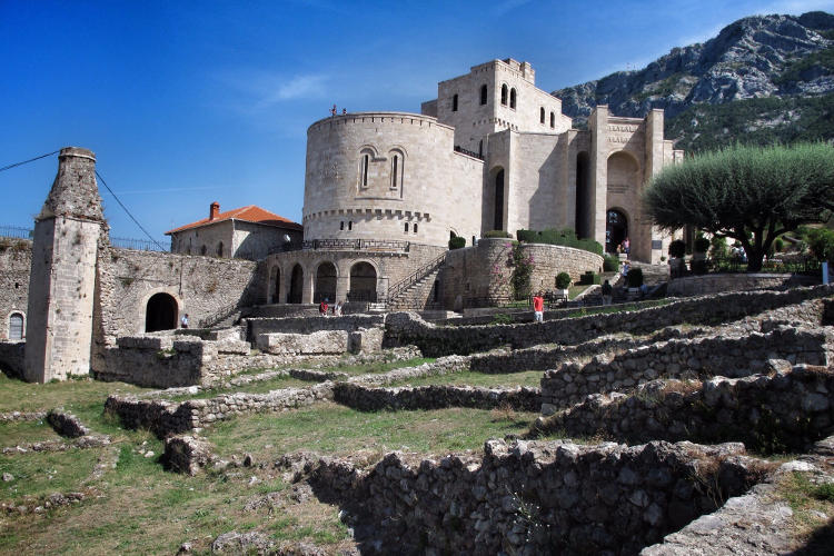 Skanderbeg Museum inside Kruja Castle. Image by Larissa Olenicoff / Lonely Planet