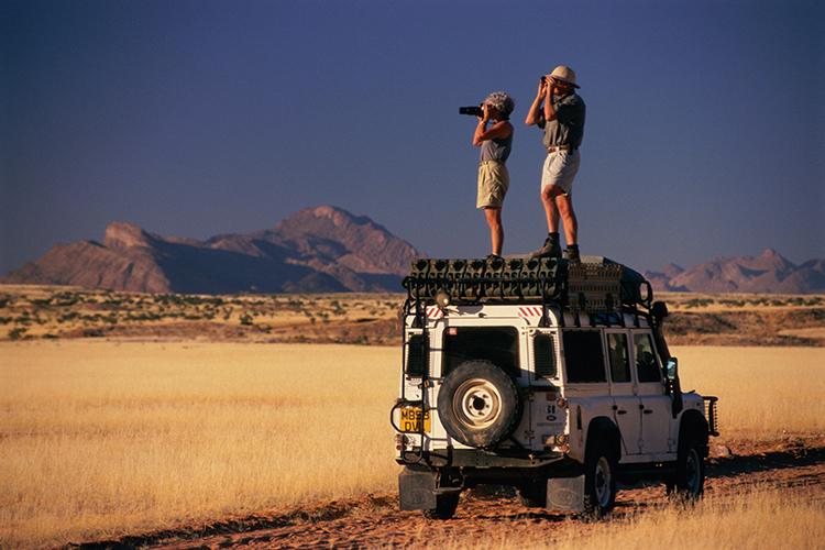 Your car will need enough torque to escape sandy tracks in Namibia and Botswana. Image by David Young-Wolff / The Image Bank / Getty Images