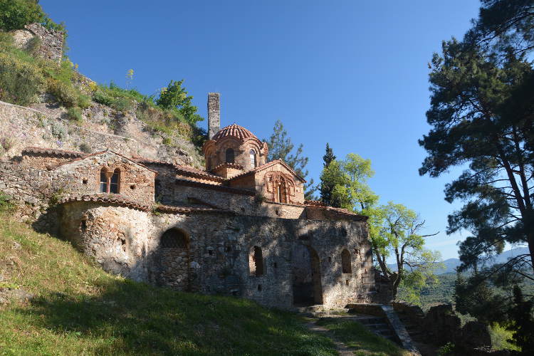 Byzantine-era church, Mystras. Image by Anna Kaminski / Lonely Planet