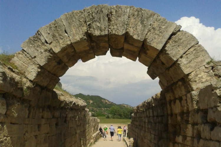 Entrance to the stadium, Ancient Olympia. Image by Anna Kaminski / Lonely Planet