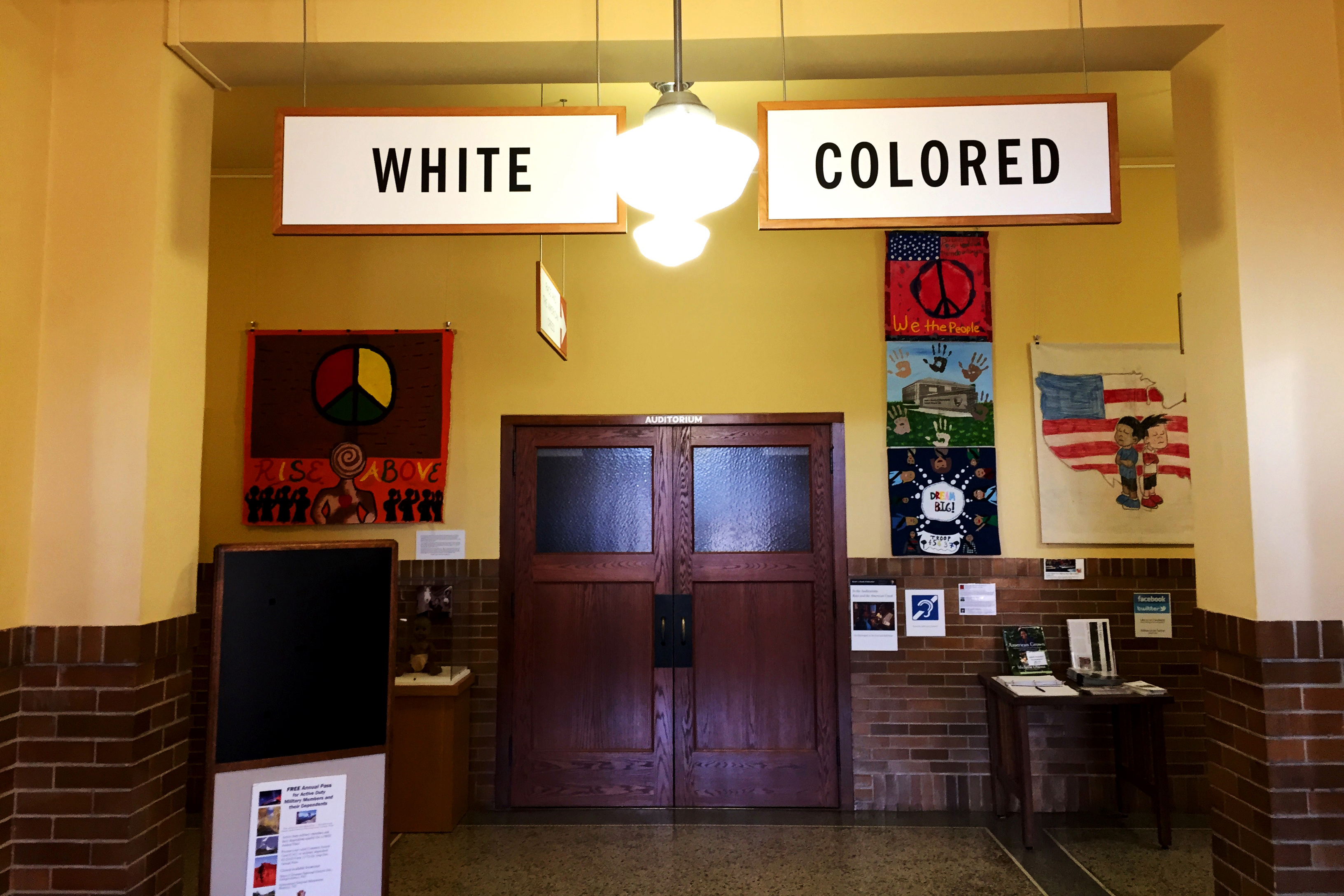 A segregated hallway in the Brown v. Board of Education National Historic Site. Image by Lauren Wellicome / Lonely Planet