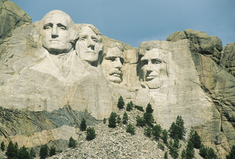 The presidential Mount Rushmore. Image by Stefano Salvetti / Digital Vision / Getty Images.