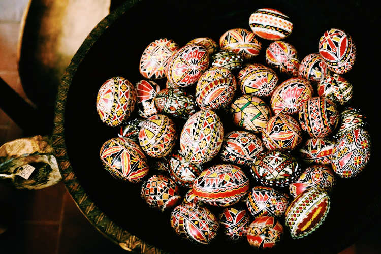 Painted eggs. Image by Mark Baker / Lonely Planet