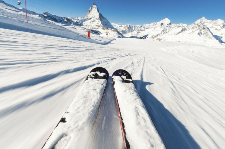 Cruise down one of Zermatt's many ski runs, some of Switzerland's finest. Image by George Clerk/Photostock/Getty