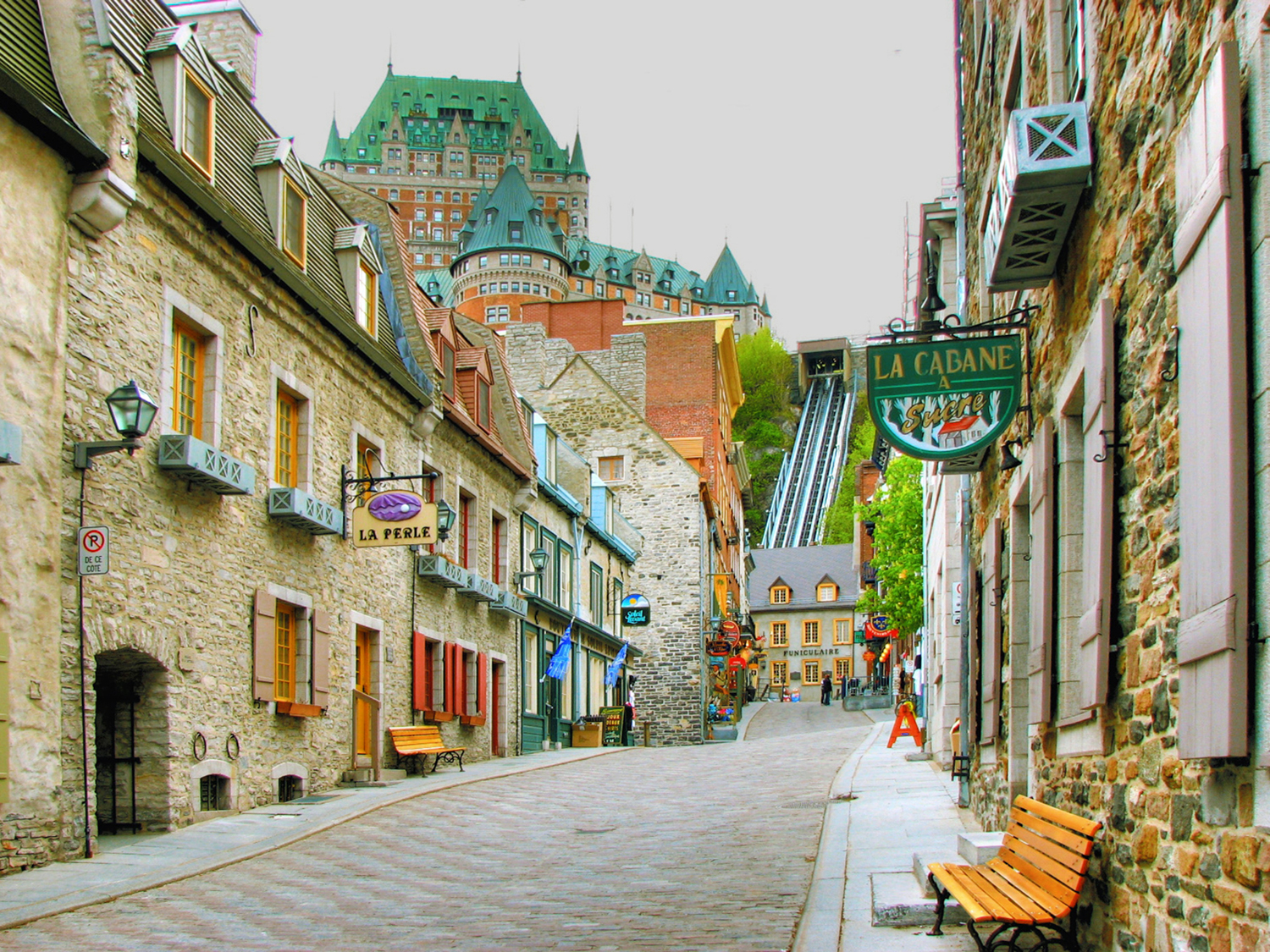 Québec City’s cobblestone streets make for a perfect walking tour. Image by Nino H. Photography / Moment / Getty